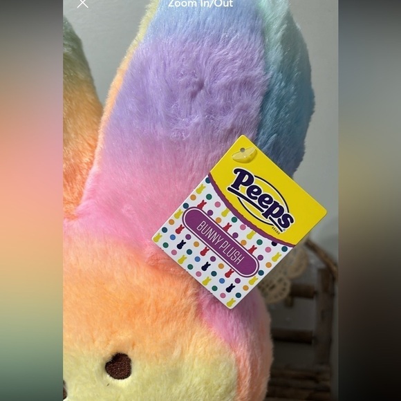 NWT PEEPS ANIMAL ADVENTURE 16 INCH RAINBOW PLUSH BUNNY PEEP - Picture 2 of 11